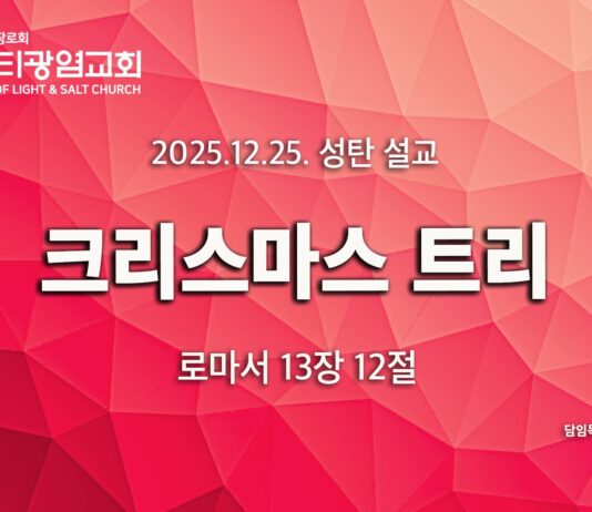 25.12.25_성탄설교_”크리스마스 트리”_(롬13:12)