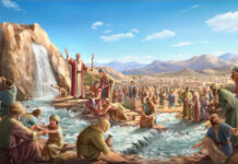 “반석의 샘물로 이끄시는 하나님”