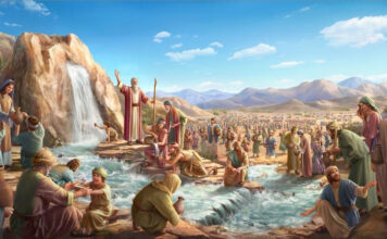 “반석의 샘물로 이끄시는 하나님”